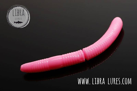 Przynęta Libra Lures Fatty D'Worm 7.5cm | 017 - Bubble Gum | brak zapachu | 8 szt.