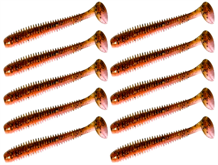 Guma Keitech Swing Impact 2.5" | 6,35cm | LT#52 Green Pumpkin Pink | 10 szt.