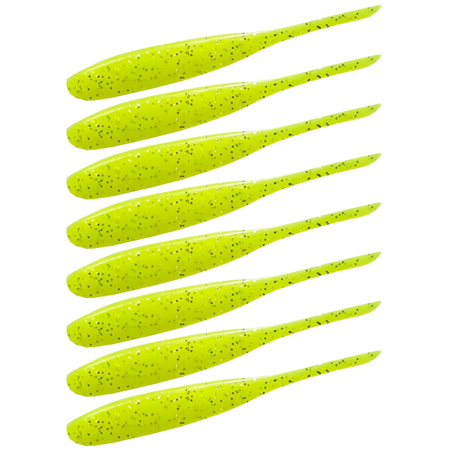 Guma Keitech Shad Impact 4" | 10,2cm | #LT25S Toxic Chart | 8 szt.