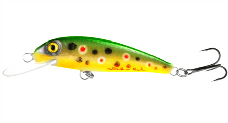 Wobler Wob-Art Strzebla 6cm | pływający | Pstrąg Green