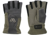 Rękawiczki Mikado polarowe | bez palców | szaro-zielone | rozmiar XL