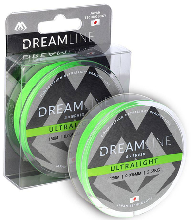 Plecionka Mikado DreamLine Ultralight fluo green | 0,035mm | 2,53kg | 150m