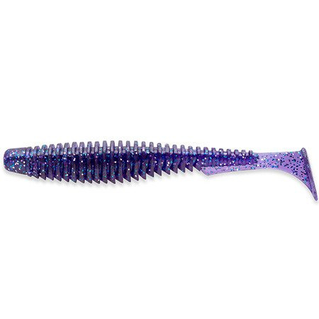 Gumy FishUp U-Shad 6,2cm | 2,5" | #060/Dark Violet/Peacock & Silver | 9szt.