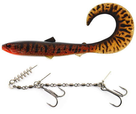 Zestaw Guma Westin BullTeez Curltail 21cm | 49g - Motoroil Burbot + Dozbrojka Vis Vangen