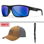 Okulary Wiley X Peak Captivate | Blue Mirror | Matte Black Frame XL | GRATISY!!!