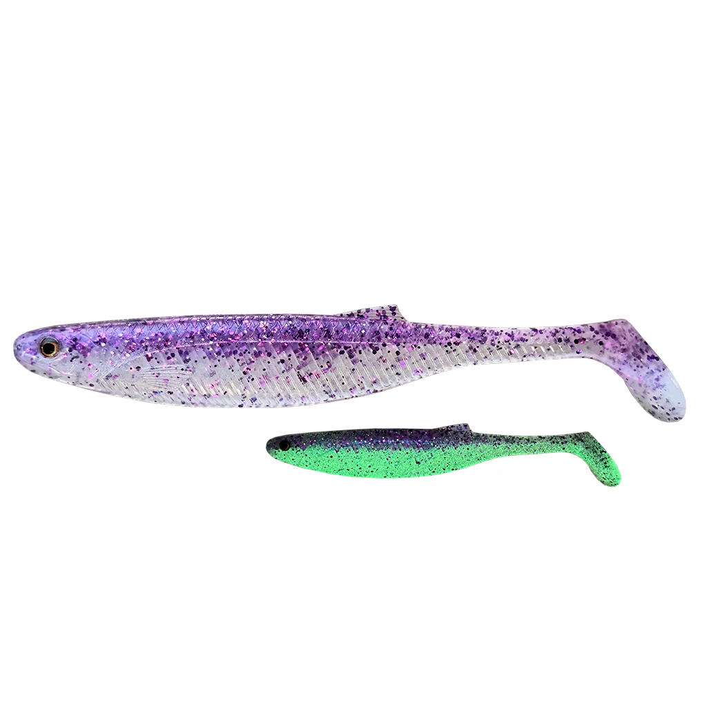 Przynęta Headbanger Banger Shad - 12cm - Deep Purple Glow - 5szt.