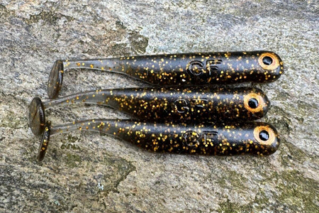 Guma Great Fish GF1 4,9cm | Black&Gold | rybny | 10 szt.