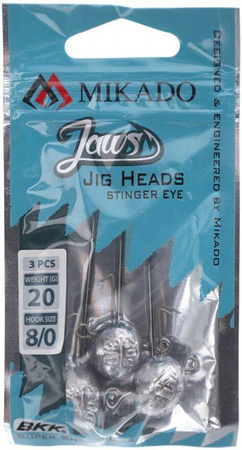 Główki jigowe Mikado Jaws Stinger Eye Jig 10gr - 6/0 BN - 3szt.