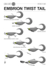 Przynęta Libra Lures Embrion Twist Tail 1.75" | 4.5 cm | 037 - Blood | 12 szt.