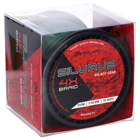 Plecionka Mikado SILURUS 4 X BRAID 0,40mm | 34,90kg | 600m| zielon