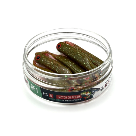 Guma Great Fish GF1 Ripper 7cm | Motor Oil Green | Krewetkowy | 6 szt.