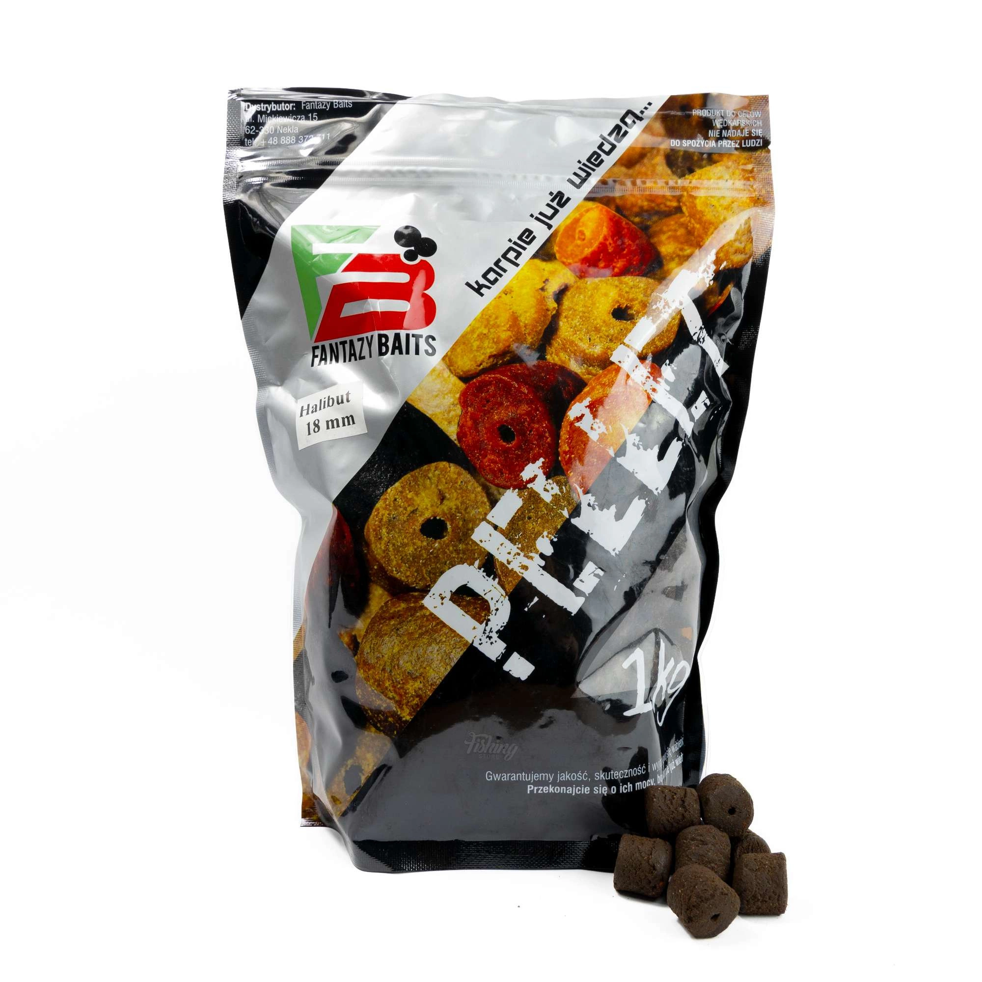 Pellet Fantazy Baits 18mm - Halibut - z dziurką