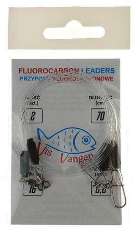 Przypon fluorocarbonowy Vis Vangen 50cm | 12kg | 0.55mm | 2 szt.
