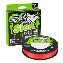 Plecionka BERKLEY Sick Braid 8 Red 150m - 0.10mm - 7.5kg