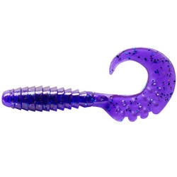 Przynęta FishUp Fancy Grub 2,5” (6,35 cm) - #060/Dark Violet/Peacock & Silver - 10 szt.