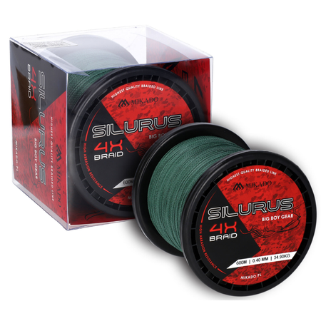 Plecionka Mikado SILURUS 4 X BRAID 0,40mm | 34,90kg | 600m| zielon