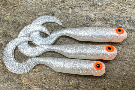 Guma Great Fish GF1 Twister 4,9cm | Silver Pearl | bezzapachowy | 10 szt.