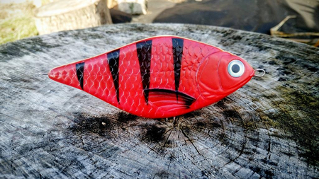 Jerk Lost Lures Ferox 12cm - tonący - F4 - Redtiger
