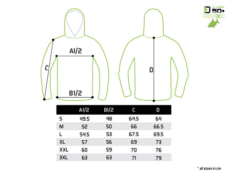 Bluza z kapturem Delphin UV ARMOR 50+ Reaxe / rozmiar XL