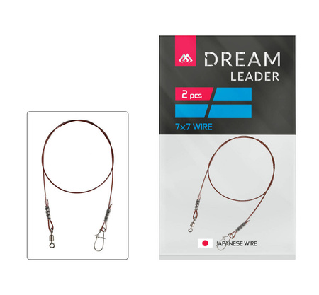 Przypony Mikado Dream Leader Surflon 7x7 45cm/26LB/12kg - 2szt.
