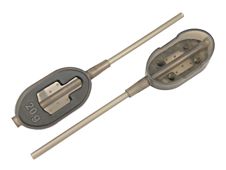 Podajnik do methody Brain Long Cast Flat Pellet rozm. M | 30g | 3 szt.