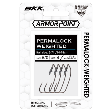 Haczyki offsetowe BKK Permalock Weighted | #5/0 | 4 szt.