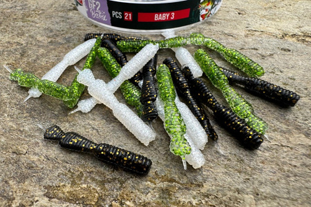Guma Great Fish GF2 Baby Leech 3,3cm | MIX3 | bezzapachowy | 21 szt.