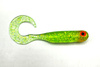 Guma Great Fish GF1 Twister 4,9cm | Glitter Light Green | bezzapachowy | 10 szt.