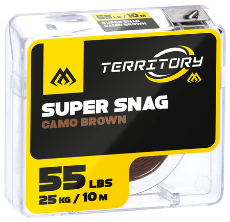 Plecionka przyponowa Mikado Super Snag 55lbs | Camo brown | 10m