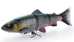..Savage Gear 4D Line Thru Pulsetail Trout 16cm SS 51g - Green Silver