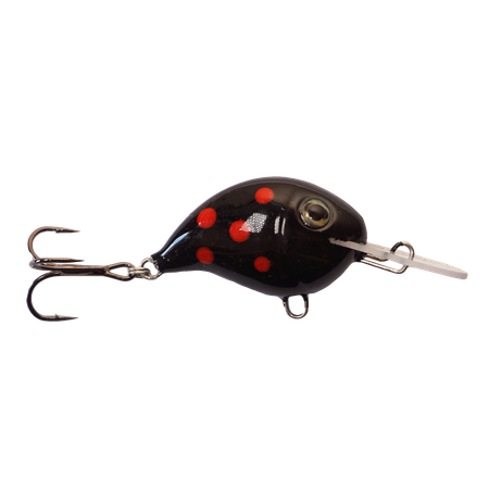 Wobler A.J Lures Żniwiarz SDR 3.5cm - tonący - Czarny w Czerwone Kropki