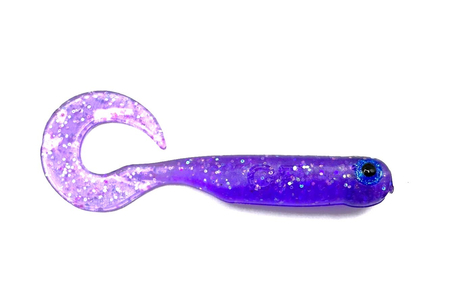 Guma Great Fish GF1 Twister 4,9cm | Glitter Light Purple | krewetkowy | 10 szt.