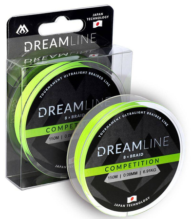 Plecionka Mikado DreamLine Competition fluo green | 0,10mm | 8,73kg | 150m
