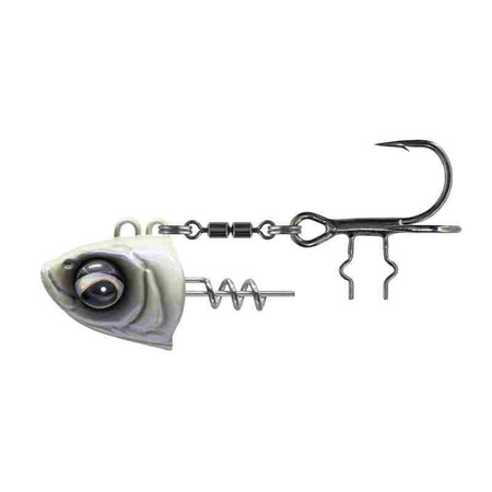 Główka z wkrętką Savage Gear Monster Vertical Heads 80g | #1/0 | Pearl White