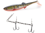 Zestaw guma Mikado Sicario 22cm - Bloody Perch + Dozbrojka Mikado Evo Stinger XL