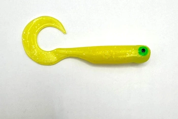 Przynęta Great Fish GF1 Twister - 4.9cm - 0.9g - Yellow - Rybny - 10szt.