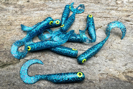 Guma Great Fish GF1 Twister 4,9cm | Glitter Blue | rybny | 10 szt.