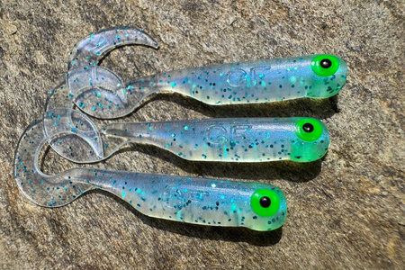 Guma Great Fish GF1 Twister 4,9cm | Ice Blue | rybny | 10 szt. | Dżejsiok Special Edition