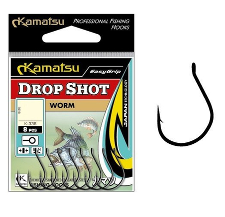 Haczyki Kamatsu K-336 Drop Shot Worm - 1/0 - 8 szt.