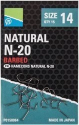 Haczyki Preston Natural N-20 - roz. 16
