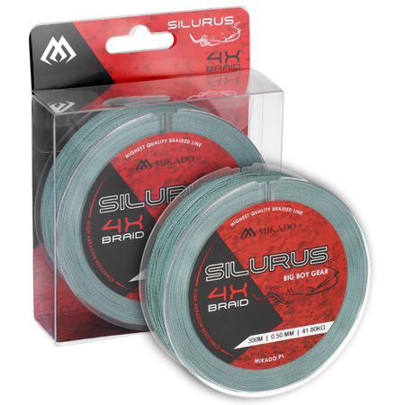 Plecionka Mikado SILURUS 4 X BRAID 0,35mm | 33,40kg | 300m| zielona