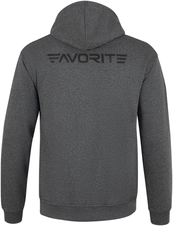 Bluza z kapturem Favorite Black logo dark grey melange | rozm. M