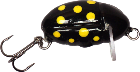 Wobler smużak A.J Lures Pimp 3.5cm - Czarny w Żółte Kropki