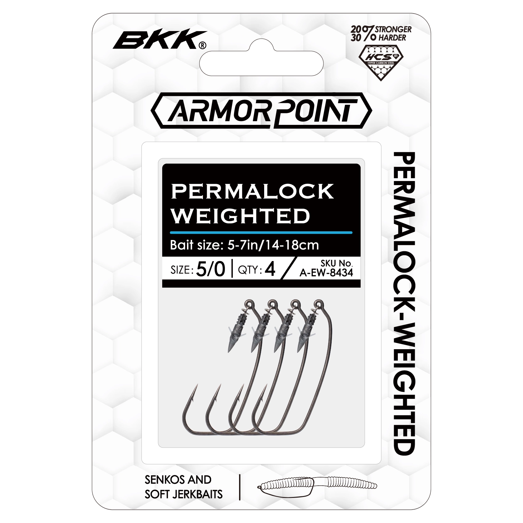 Haczyki offsetowe BKK Permalock Weighted | #4/0 | 4 szt.