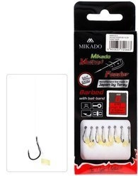 Przypony do methody Mikado z gumką - haczyk z zadziorem: 6 / żyłka: 0.28 mm - 8szt.
