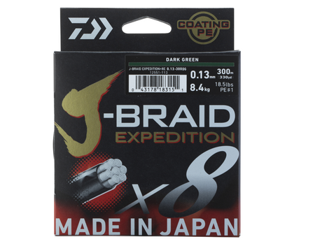 Plecionka Daiwa J-Braid Expedition X8E 0.20mm | 150m | Dark Green