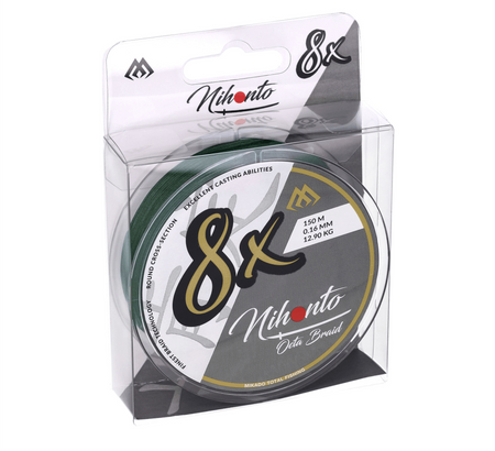 Plecionka Mikado Nihonto Octa Braid 0,20mm | green | 150m