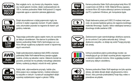 Kamera podwodna Water Wolf Pro 2.0 Wifi 2K