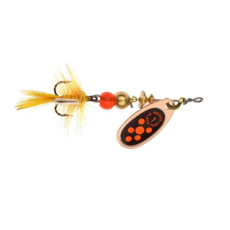 Obrotówka Mepps Black Fury Mouche #2 | 4,5g | Miedziany / Czerwone Kropki