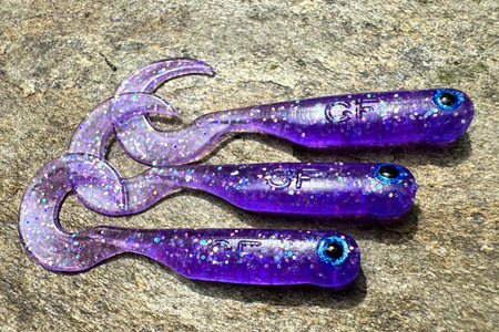 Guma Great Fish GF1 Twister 4,9cm | Glitter Light Purple | rybny | 10 szt.
